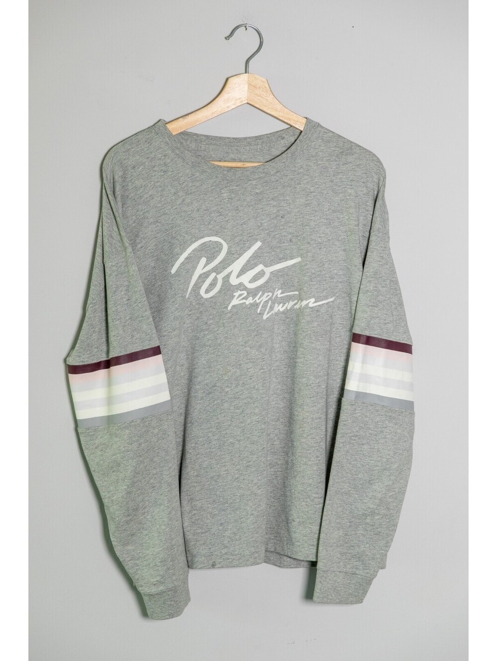 Polo Ralph Lauren Rugby Sweater Crewneck Spell Out Logo Winter Ski Size XL